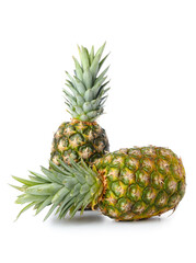 Fototapeta premium Fresh pineapples isolated on white background