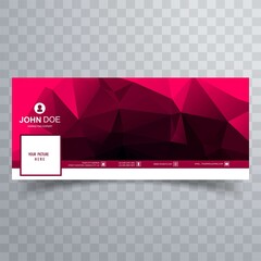 Abstract polygon facebook banner background