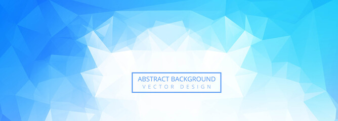 Abstract blue polygon banner background