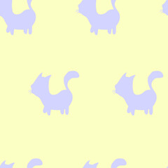 Vector children's design for backgrounds and fabrics, postcards.Funny funny cat