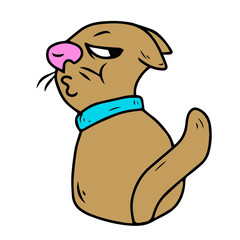 Vector children's design for backgrounds and fabrics, postcards.Funny funny cat