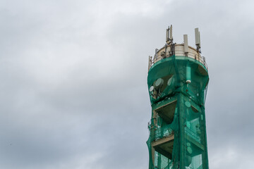 Industrial water tank under repair