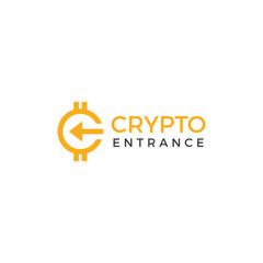 crypto entrance minimalist logo
