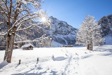 Fototapeta premium Winterlandschaft im Pongau im Salzburger Land