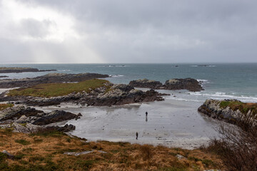 Rocks and sea in Kerry, Ireland on the Wild Atlantic Way