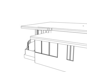 sketch of a house