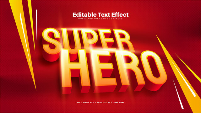 3D Superhero Text Effect