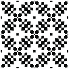 Fototapeta premium Decorative abstract pattern. Black and white seamless geometric pattern. 