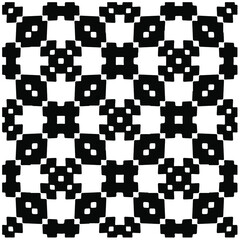 Decorative abstract pattern. Black and white seamless geometric pattern. 