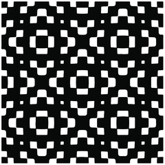 Decorative abstract pattern. Black and white seamless geometric pattern. 
