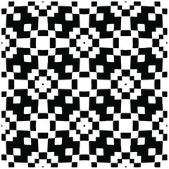 Fototapeta premium Decorative abstract pattern. Black and white seamless geometric pattern. 