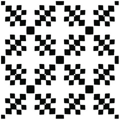 Fototapeta premium Decorative abstract pattern. Black and white seamless geometric pattern. 