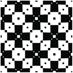 Decorative abstract pattern. Black and white seamless geometric pattern. 