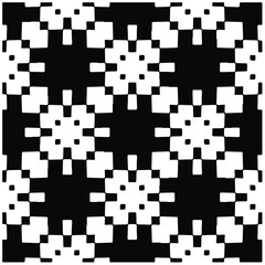 Decorative abstract pattern. Black and white seamless geometric pattern. 