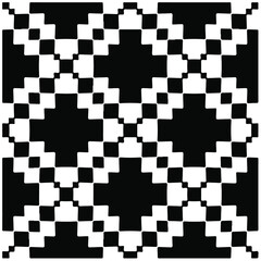 Decorative abstract pattern. Black and white seamless geometric pattern. 
