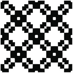 Decorative abstract pattern. Black and white seamless geometric pattern.
