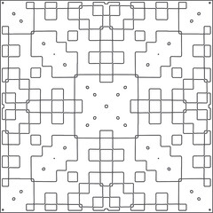 Vector geometric pattern. Repeating elements stylish background abstract ornament for wallpapers and backgrounds. Black and white pattern.