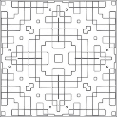 Vector geometric pattern. Repeating elements stylish background abstract ornament for wallpapers and backgrounds. Black and white pattern.
