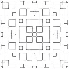 Vector geometric pattern. Repeating elements stylish background abstract ornament for wallpapers and backgrounds. Black and white pattern.