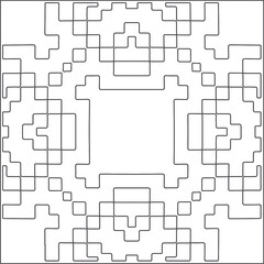 Vector geometric pattern. Repeating elements stylish background abstract ornament for wallpapers and backgrounds. Black and white pattern.