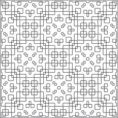 Vector geometric pattern. Repeating elements stylish background abstract ornament for wallpapers and backgrounds. Black and white pattern.