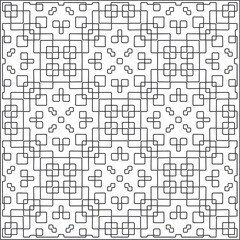 Vector geometric pattern. Repeating elements stylish background abstract ornament for wallpapers and backgrounds. Black and white pattern.