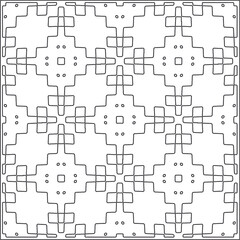 Vector geometric pattern. Repeating elements stylish background abstract ornament for wallpapers and backgrounds. Black and white pattern.