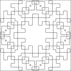 Vector geometric pattern. Repeating elements stylish background abstract ornament for wallpapers and backgrounds. Black and white pattern.