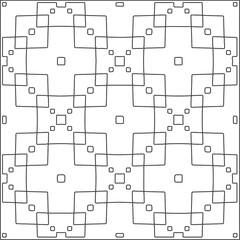 Vector geometric pattern. Repeating elements stylish background abstract ornament for wallpapers and backgrounds. Black and white pattern.