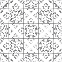 Vector geometric pattern. Repeating elements stylish background abstract ornament for wallpapers and backgrounds. Black and white pattern.