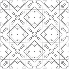 Vector geometric pattern. Repeating elements stylish background abstract ornament for wallpapers and backgrounds. Black and white pattern.