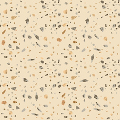 Seamless pattern with small stones. Hand drawn vector illustration, flat colors.