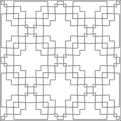 Vector geometric pattern. Repeating elements stylish background abstract ornament for wallpapers and backgrounds. Black and white pattern.