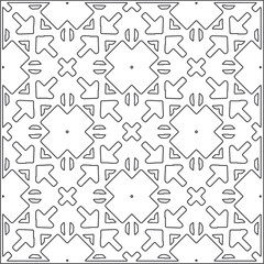 Vector geometric pattern. Repeating elements stylish background abstract ornament for wallpapers and backgrounds. Black and white pattern.