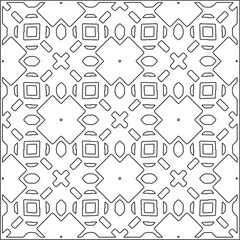 Fototapeta premium Vector geometric pattern. Repeating elements stylish background abstract ornament for wallpapers and backgrounds. Black and white pattern.