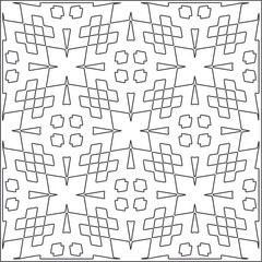 Vector geometric pattern. Repeating elements stylish background abstract ornament for wallpapers and backgrounds. Black and white pattern.