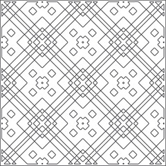 Vector geometric pattern. Repeating elements stylish background abstract ornament for wallpapers and backgrounds. Black and white pattern.