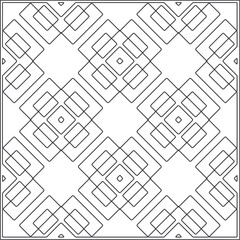 Vector geometric pattern. Repeating elements stylish background abstract ornament for wallpapers and backgrounds. Black and white pattern.