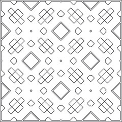Vector geometric pattern. Repeating elements stylish background abstract ornament for wallpapers and backgrounds. Black and white pattern.