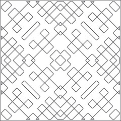 Vector geometric pattern. Repeating elements stylish background abstract ornament for wallpapers and backgrounds. Black and white pattern.