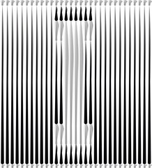 Lines Forming Letter Logo Design - Letter I