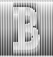 Lines Forming Letter Logo Design - Letter B