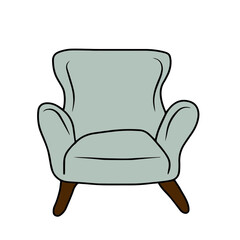 Vector children's design for backgrounds and fabrics, postcards, stickers. Furniture