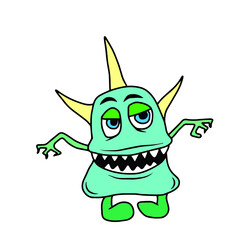 Vector children's design for backgrounds and fabrics, postcards.Funny Halloween monsters holiday