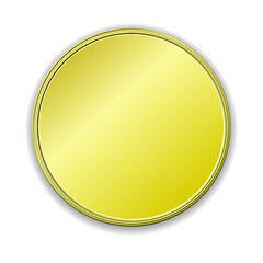 Gold coin isolated on a white background