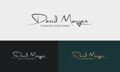 Handwriting logo template vector. signature logo concept.