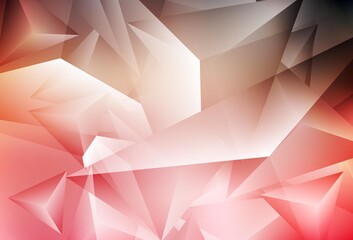 Fototapeta premium Light Red, Yellow vector layout with lines, triangles.