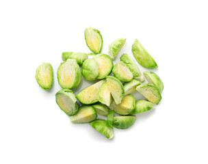 Brussels Sprouts Isolated, Brassica Oleracea Cabbage