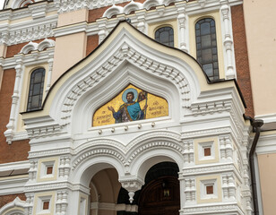 Fototapeta na wymiar Alexander Nevsky Cathedral in Tallinn Old Town, Estonia. Fragment