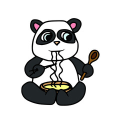 Vector children's design for backgrounds and fabrics, postcards.Cute and funny panda